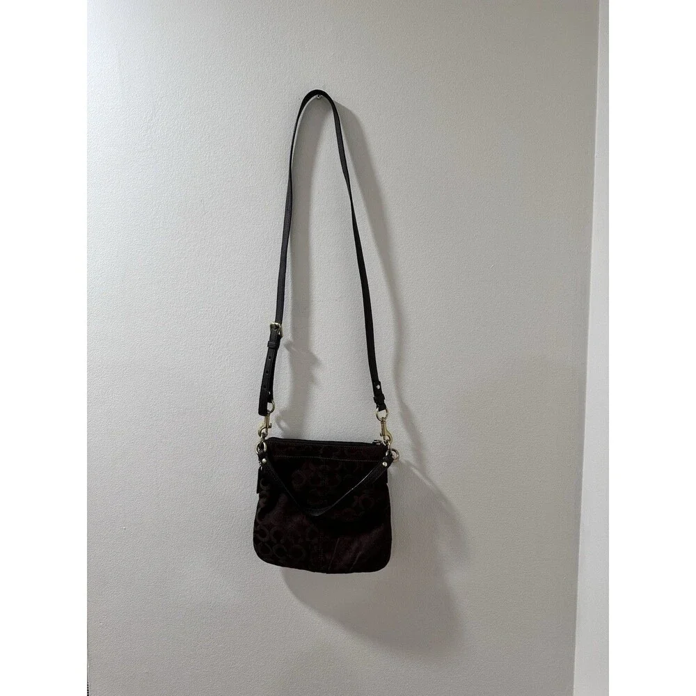 Coach Madison Med Dark Brown Crossbody Bag
